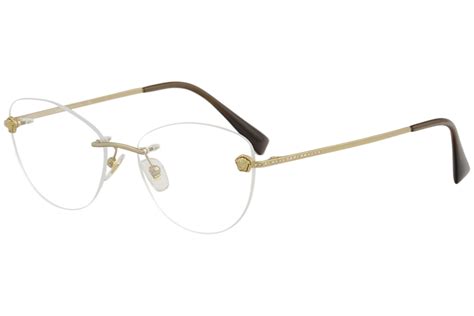 versace clear and gold frames|versace rimless eyeglass frames.